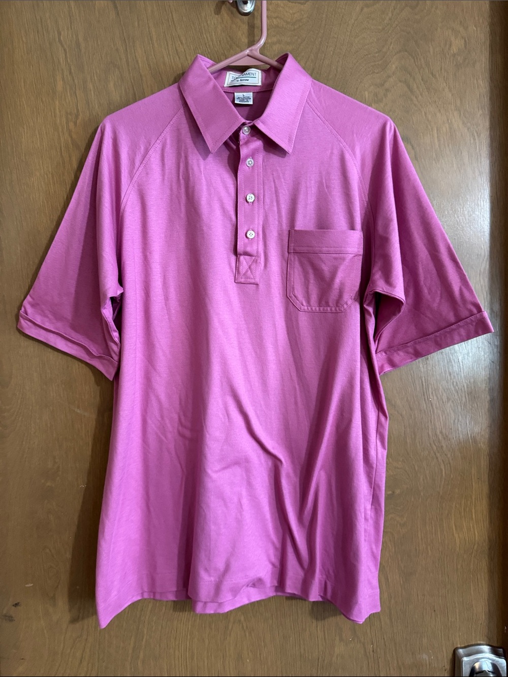 Arrow Men's Polo Shirt in Hot Pink